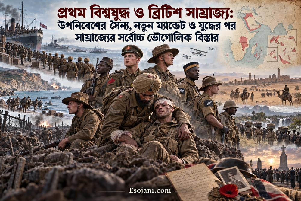 প্রথম বিশ্বযুদ্ধ ও ব্রিটিশ সাম্রাজ্য: উপনিবেশের সৈন্য, নতুন ম্যান্ডেট ও সর্বোচ্চ বিস্তার