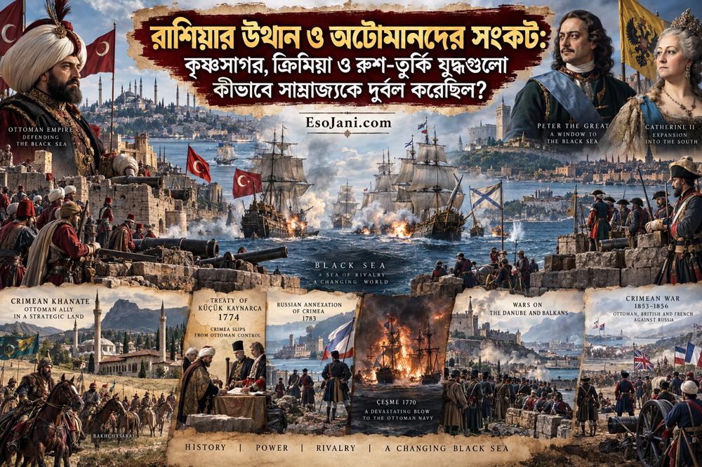 রাশিয়ার উত্থান ও অটোমানদের সংকট: কৃষ্ণসাগর, ক্রিমিয়া ও রুশ-তুর্কি যুদ্ধের ইতিহাস