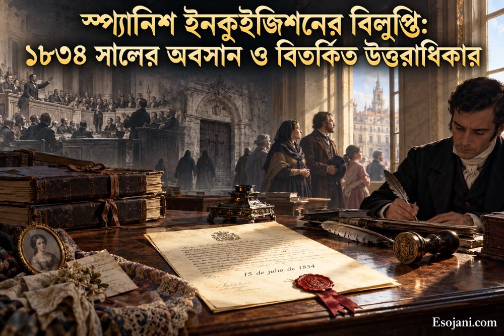 স্প্যানিশ ইনকুইজিশনের বিলুপ্তি: ১৮৩৪ সালের অবসান ও বিতর্কিত উত্তরাধিকার