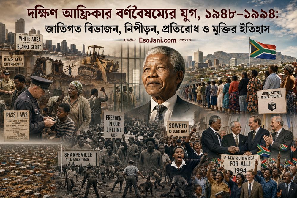 দক্ষিণ আফ্রিকার বর্ণবৈষম্যের যুগ, ১৯৪৮–১৯৯৪: জাতিগত বিভাজন, নিপীড়ন, প্রতিরোধ ও মুক্তির ইতিহাস