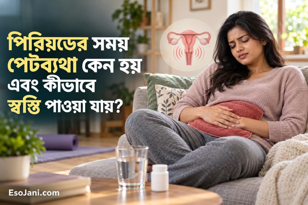 পিরিয়ডের সময় পেটব্যথা কেন হয়? কারণ, স্বস্তির উপায় ও কখন চিকিৎসকের পরামর্শ নেবেন