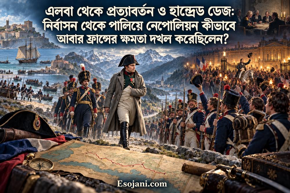এলবা থেকে প্রত্যাবর্তন ও হান্ড্রেড ডেজ: নেপোলিয়নের আবার ক্ষমতা দখল