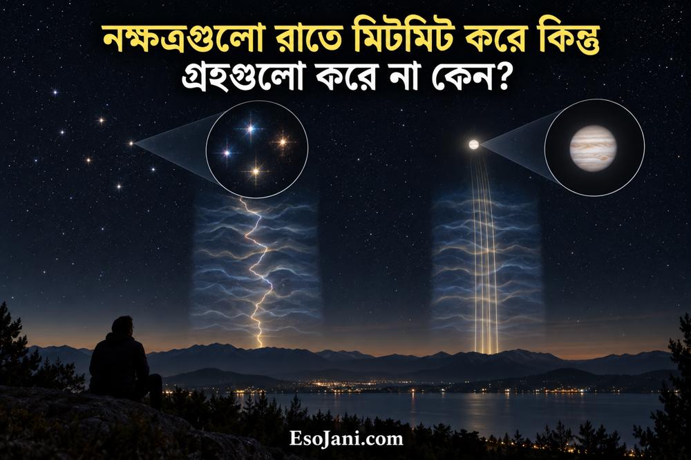 নক্ষত্রগুলো রাতে মিটমিট করে কিন্তু গ্রহগুলো করে না কেন?