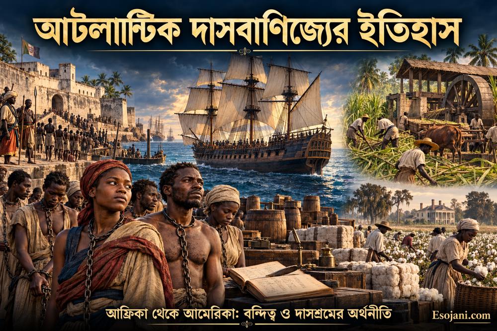 আটলান্টিক দাসবাণিজ্যের ইতিহাস: আফ্রিকার বন্দি মানুষ ও আমেরিকার দাসশ্রমের অর্থনীতি