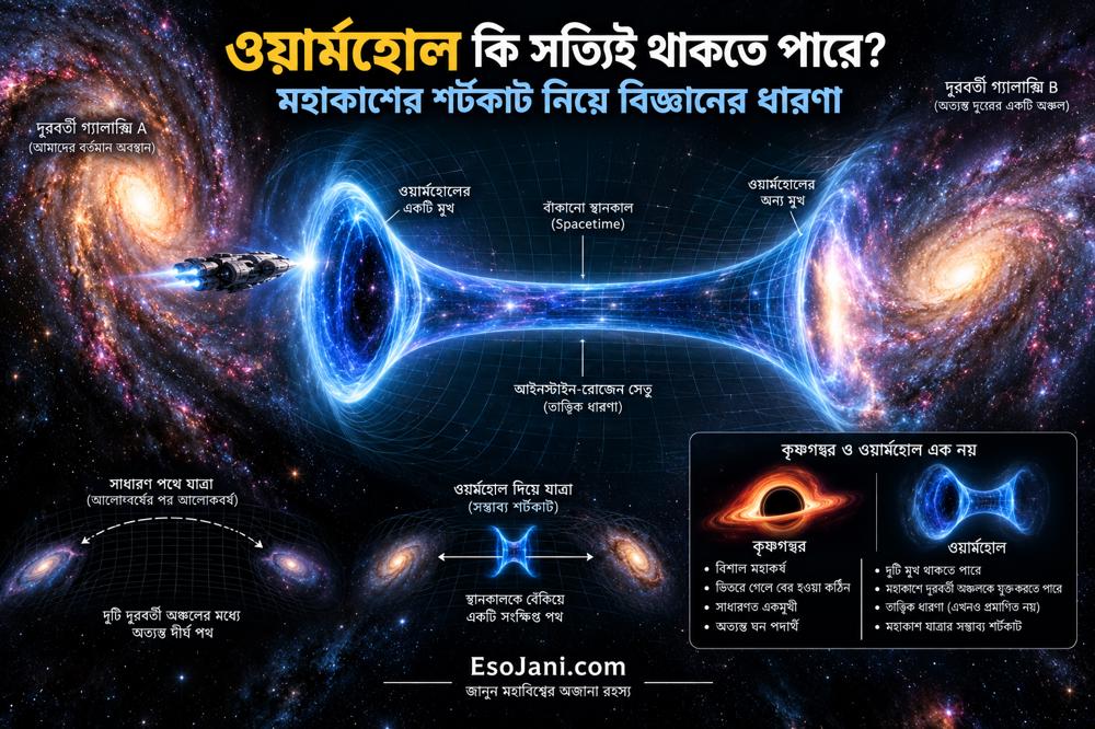ওয়ার্মহোল কি সত্যিই থাকতে পারে? মহাকাশের শর্টকাট নিয়ে বিজ্ঞানের বিস্ময়কর ধারণা