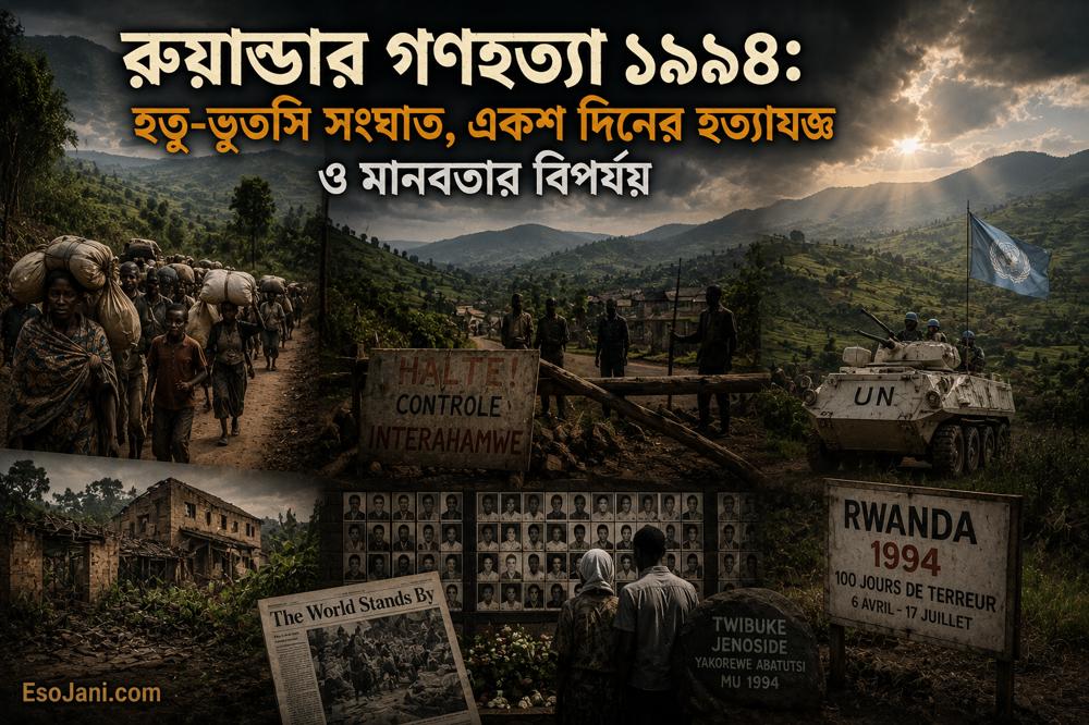 রুয়ান্ডার গণহত্যা ১৯৯৪: হুতু-তুতসি সংঘাত, একশ দিনের হত্যাযজ্ঞ ও মানবতার বিপর্যয়