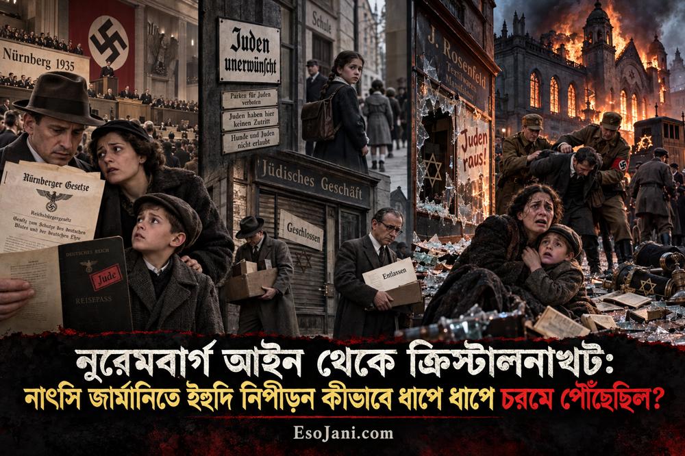 নুরেমবার্গ আইন থেকে ক্রিস্টালনাখট: নাৎসি জার্মানিতে ইহুদি নিপীড়নের ইতিহাস