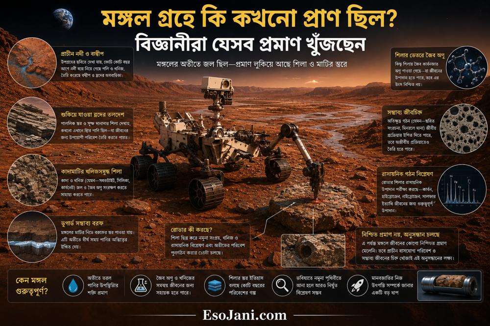মঙ্গল গ্রহে কি কখনো প্রাণ ছিল? বিজ্ঞানীরা যেসব প্রমাণ খুঁজছেন