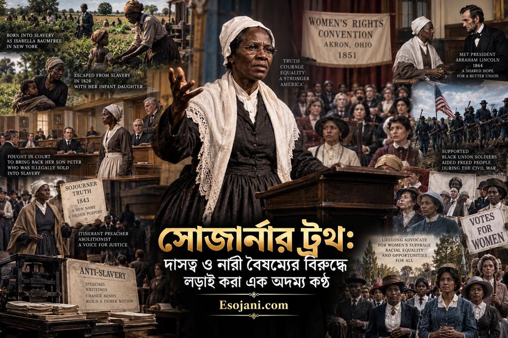 সোজার্নার ট্রুথ: দাসত্ব ও নারী বৈষম্যের বিরুদ্ধে লড়াই করা এক অদম্য কণ্ঠের ইতিহাস