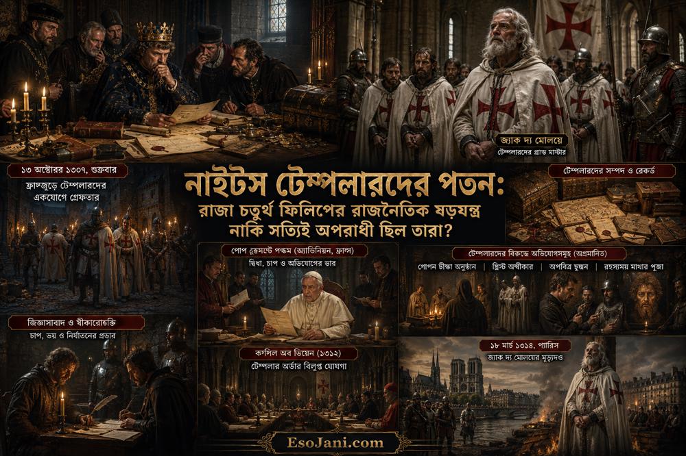 নাইটস টেম্পলারদের পতন: রাজা চতুর্থ ফিলিপের ষড়যন্ত্র নাকি সত্যিই অপরাধী ছিল তারা?