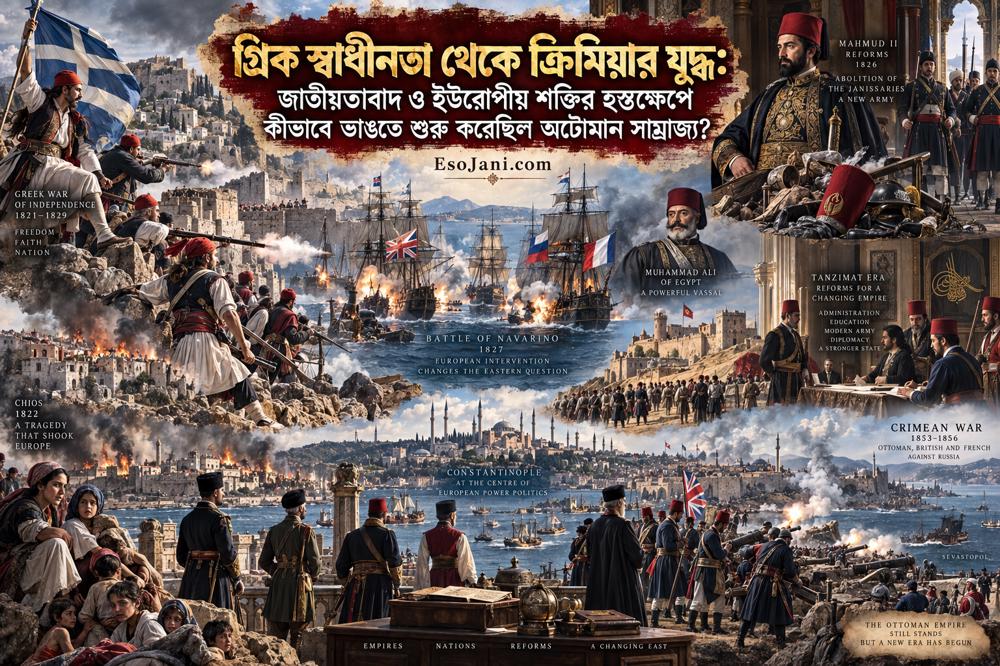 গ্রিক স্বাধীনতা থেকে ক্রিমিয়ার যুদ্ধ: জাতীয়তাবাদ ও ইউরোপীয় হস্তক্ষেপে অটোমান সাম্রাজ্যের সংকট