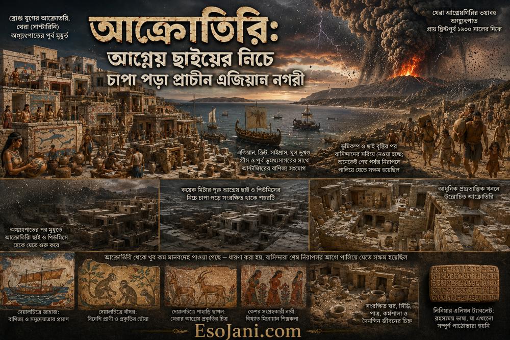 আক্রোতিরি: আগ্নেয় ছাইয়ের নিচে চাপা পড়া প্রাচীন এজিয়ান নগরী