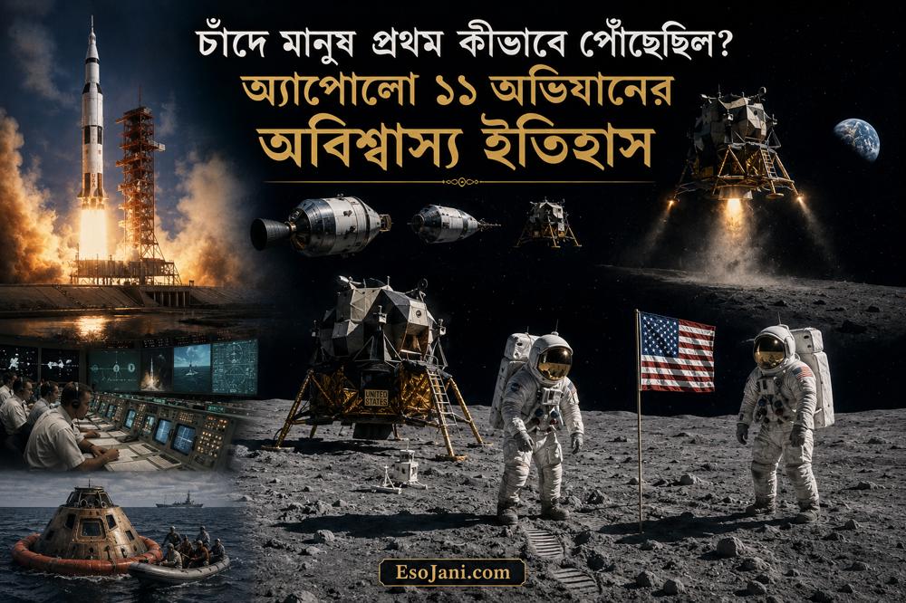 চাঁদে মানুষ প্রথম কীভাবে পৌঁছেছিল? অ্যাপোলো ১১ অভিযানের অবিশ্বাস্য ইতিহাস