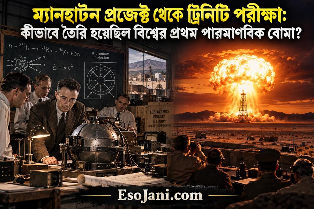 ম্যানহাটন প্রজেক্ট ও ট্রিনিটি পরীক্ষা: বিশ্বের প্রথম পারমাণবিক বোমা তৈরির ইতিহাস