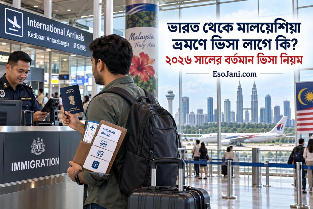 ভারত মালয়েশিয়া ভিসা, মালয়েশিয়া ভিসামুক্ত ভ্রমণ, ভারতীয় পর্যটক, ২০২৬ ভিসা নিয়ম