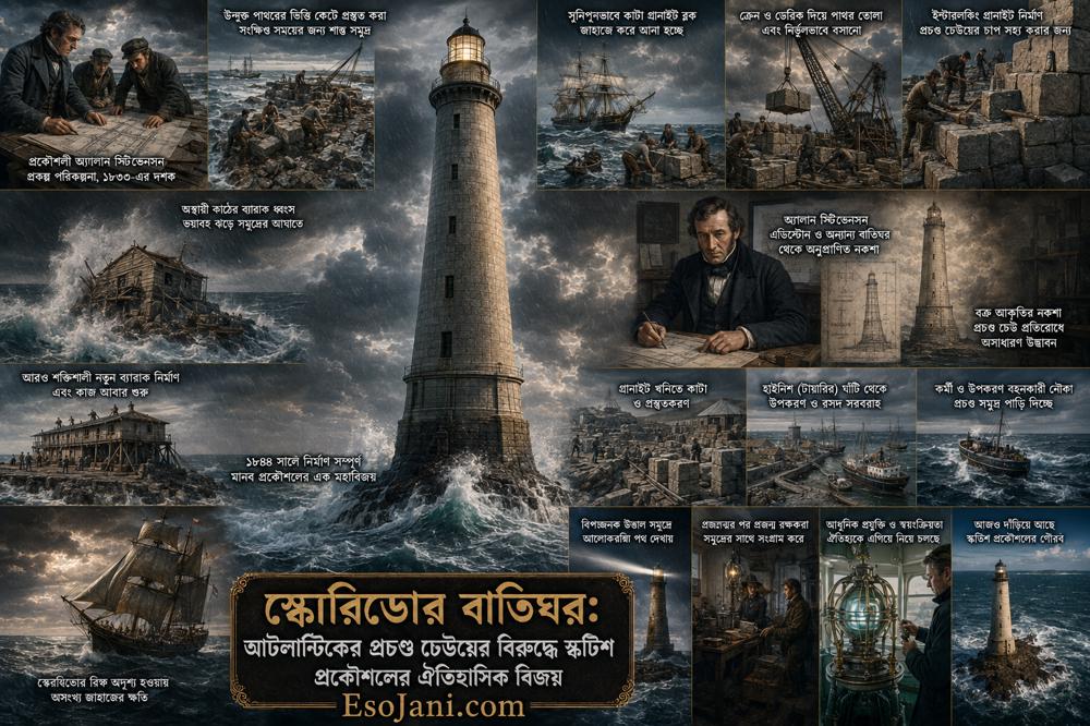 স্কেরিভোর বাতিঘর: আটলান্টিকের প্রচণ্ড ঢেউয়ের বিরুদ্ধে স্কটিশ প্রকৌশলের ঐতিহাসিক বিজয়