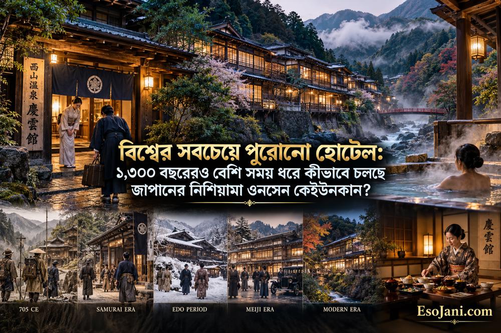 বিশ্বের সবচেয়ে পুরোনো হোটেল: ১,৩০০ বছরেরও বেশি সময় ধরে কীভাবে চলছে জাপানের নিশিয়ামা ওনসেন কেইউনকান?