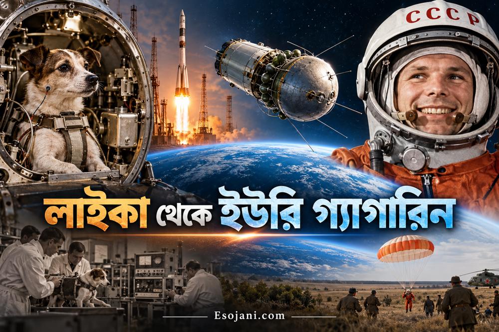 লাইকা থেকে ইউরি গ্যাগারিন: পৃথিবীর কক্ষপথে প্রথম প্রাণী ও প্রথম মানুষের সোভিয়েত অভিযান