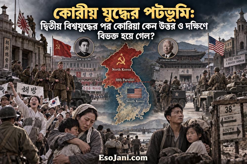 কোরীয় যুদ্ধের পটভূমি: দ্বিতীয় বিশ্বযুদ্ধের পর কোরিয়া কেন উত্তর ও দক্ষিণে বিভক্ত হয়েছিল?