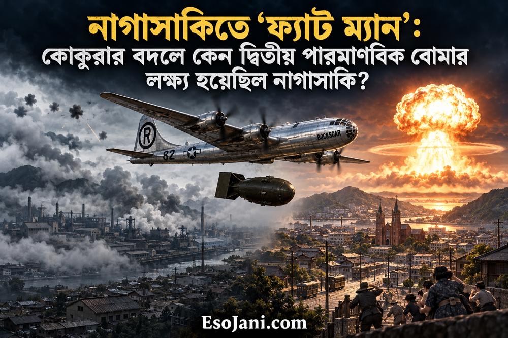 নাগাসাকিতে ‘ফ্যাট ম্যান’: কোকুরার বদলে কেন দ্বিতীয় পারমাণবিক বোমার লক্ষ্য হয়েছিল নাগাসাকি?