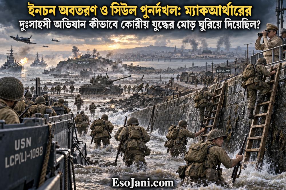 ইনচন অবতরণ ও সিউল পুনর্দখল: ম্যাকআর্থারের দুঃসাহসী অভিযানে কোরীয় যুদ্ধের মোড় পরিবর্তন