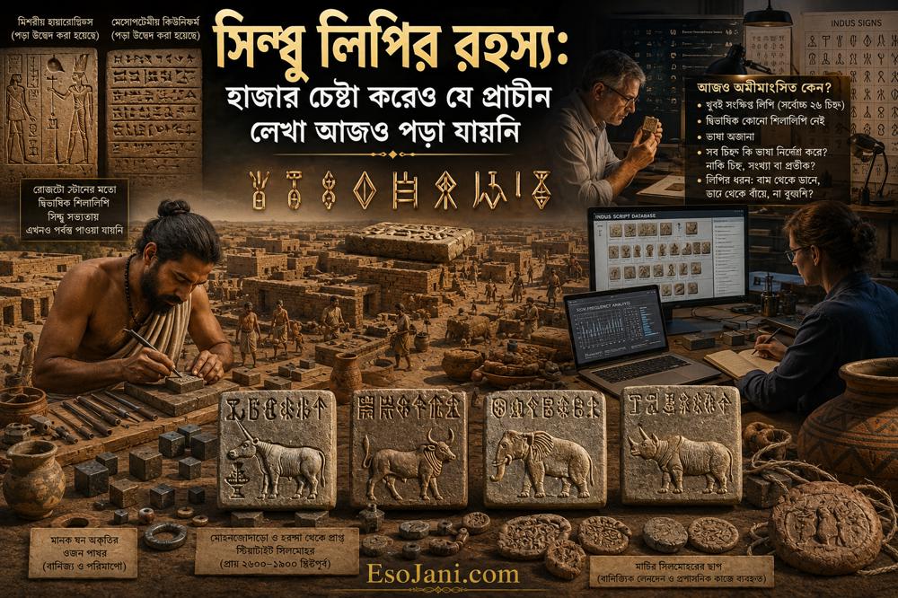 সিন্ধু লিপির রহস্য: হাজার চেষ্টা করেও যে প্রাচীন লেখা আজও পড়া যায়নি
