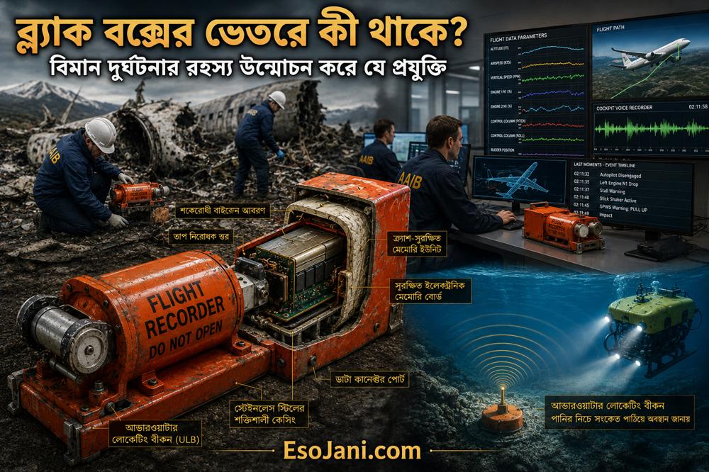 ব্ল্যাক বক্সের ভেতরে কী থাকে? বিমান দুর্ঘটনার রহস্য উন্মোচন করে যে প্রযুক্তি