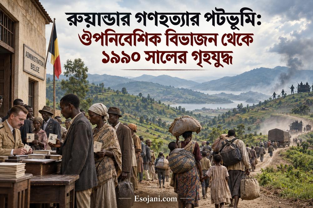 রুয়ান্ডার গণহত্যার পটভূমি: ঔপনিবেশিক বিভাজন থেকে ১৯৯০ সালের গৃহযুদ্ধ