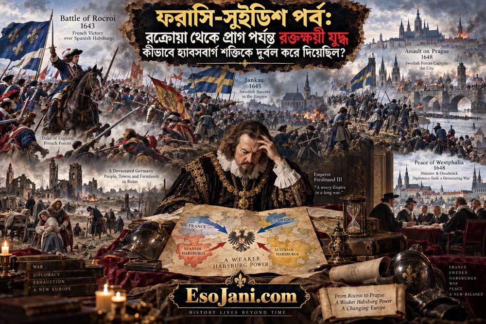 ফরাসি-সুইডিশ পর্ব: রক্রোয়া থেকে প্রাগ পর্যন্ত রক্তক্ষয়ী যুদ্ধ কীভাবে হ্যাবসবার্গ শক্তিকে দুর্বল করে দিয়েছিল?