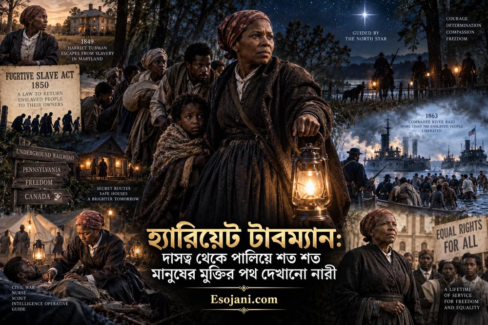 হ্যারিয়েট টাবম্যান: দাসত্ব থেকে পালিয়ে শত শত মানুষের মুক্তির পথ দেখানো সাহসী নারী