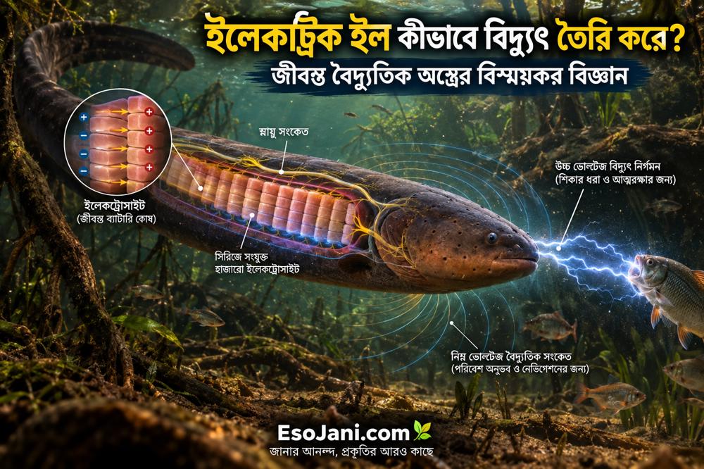 ইলেকট্রিক ইল কীভাবে বিদ্যুৎ তৈরি করে? জীবন্ত বৈদ্যুতিক অস্ত্রের বিস্ময়কর বিজ্ঞান