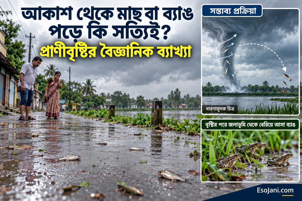 আকাশ থেকে মাছ বা ব্যাঙ পড়ে কি সত্যিই? প্রাণীবৃষ্টির বৈজ্ঞানিক ব্যাখ্যা