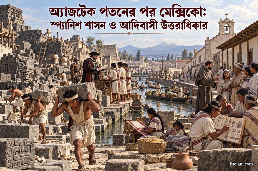 অ্যাজটেক পতনের পর মেক্সিকো: স্প্যানিশ শাসন ও আদিবাসী উত্তরাধিকার