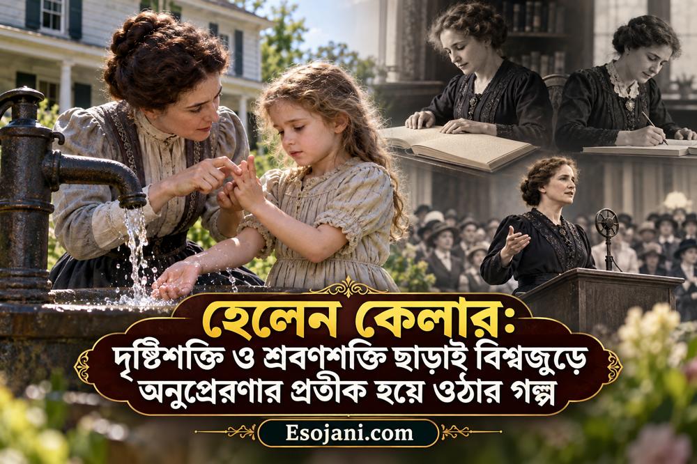 হেলেন কেলার: দৃষ্টিশক্তি ও শ্রবণশক্তি হারিয়েও বিশ্বজুড়ে অধিকার আন্দোলনের কণ্ঠ হয়ে ওঠার ইতিহাস