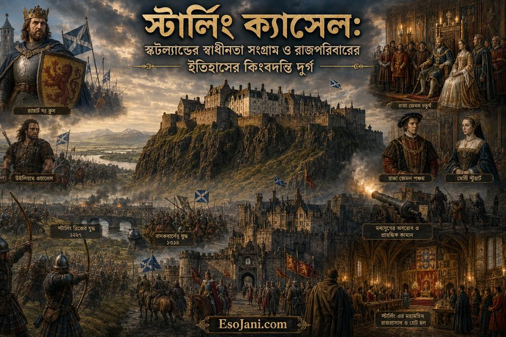স্টার্লিং ক্যাসেল: স্কটল্যান্ডের স্বাধীনতা সংগ্রাম ও রাজপরিবারের কিংবদন্তি দুর্গ