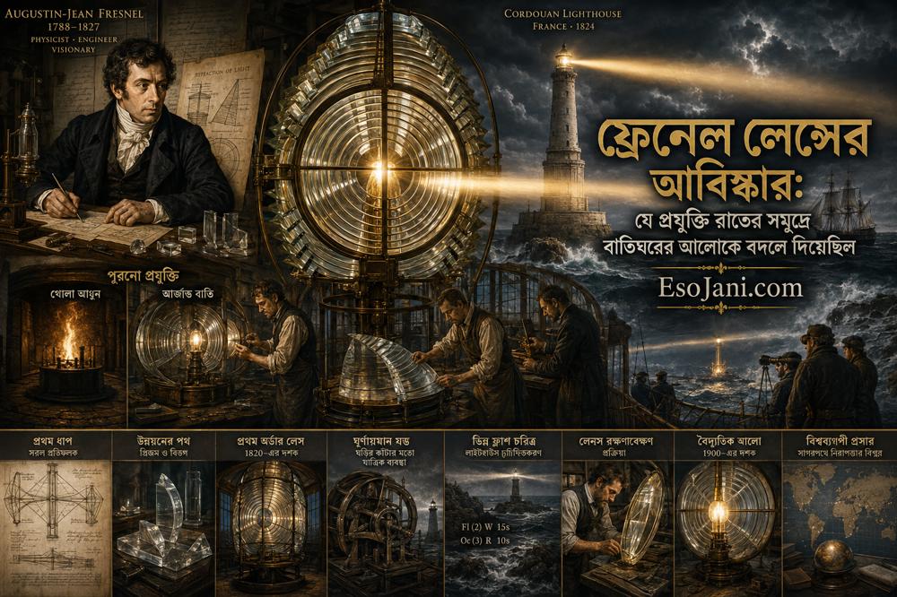 ফ্রেনেল লেন্সের আবিষ্কার: যে প্রযুক্তি রাতের সমুদ্রে বাতিঘরের আলোকে বদলে দিয়েছিল