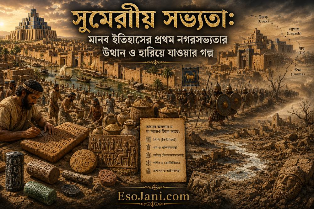 সুমেরীয় সভ্যতা: মানব ইতিহাসের প্রথম নগরসভ্যতার উত্থান ও হারিয়ে যাওয়ার গল্প