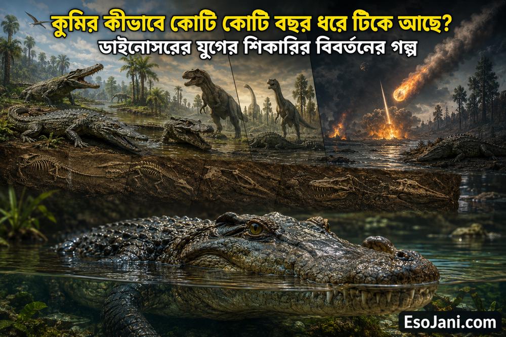 কুমির কীভাবে কোটি কোটি বছর ধরে টিকে আছে? ডাইনোসরের যুগের শিকারির বিবর্তনের বিস্ময়কর গল্প