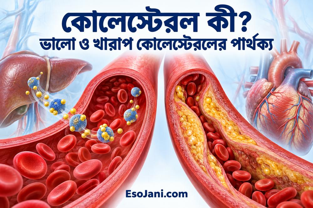 কোলেস্টেরল কী? ভালো ও খারাপ কোলেস্টেরলের পার্থক্য, ঝুঁকি ও নিয়ন্ত্রণের উপায়
