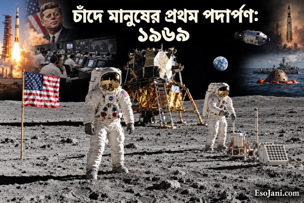 চাঁদে মানুষের প্রথম পদার্পণ: ১৯৬৯