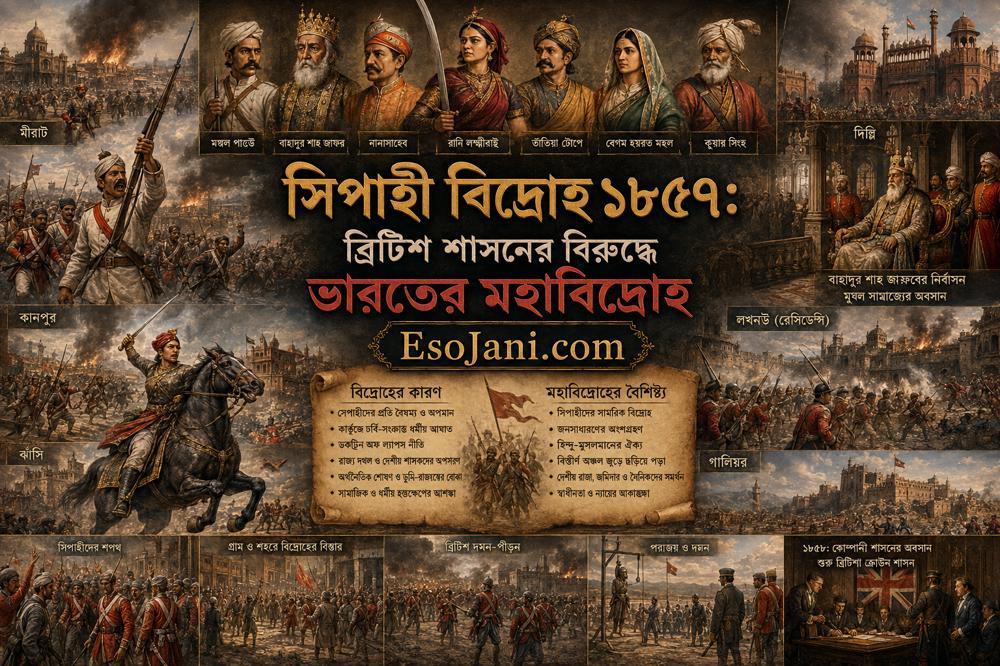 সিপাহী বিদ্রোহ ১৮৫৭: ব্রিটিশ শাসনের বিরুদ্ধে ভারতের মহাবিদ্রোহ