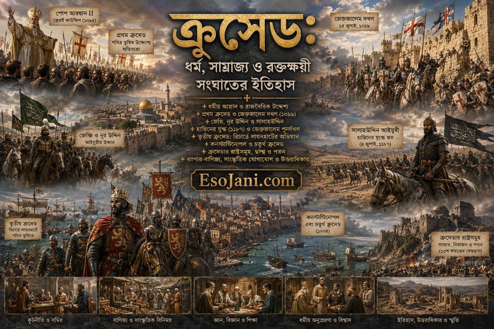 ক্রুসেড: ধর্ম, সাম্রাজ্য ও রক্তক্ষয়ী সংঘাতের ইতিহাস